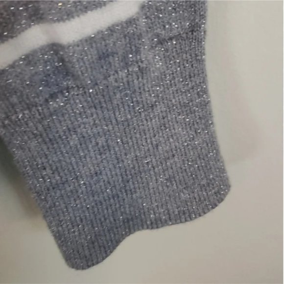 OLD NAVY GLITTER GRAY STRIPED SWEATER, SIZE S - Picture 8 of 10